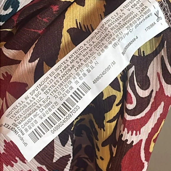 ZARA Printed Cross Back Floral Maxi Dress Medium 4886/240 - Picture 5 of 10